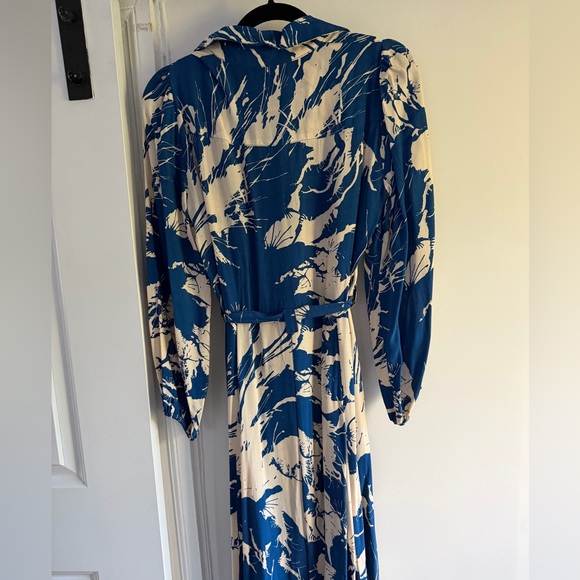 Zara Blue & Cream Patterned Dress - size S - Picture 5 of 5